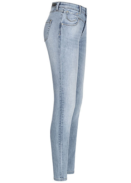 ONLY Dames Skinny Jeans high-waist tot op de enkel blauw