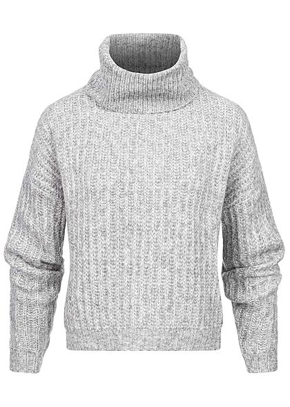 Rock Angel Dames Oversized Gebreide Trui grijs melange