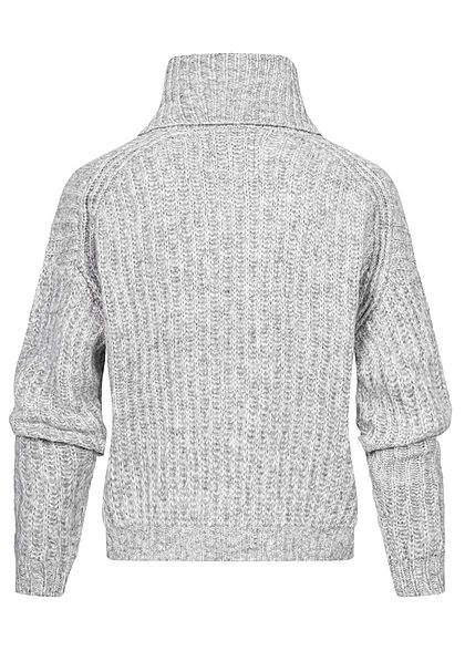 Rock Angel Dames Oversized Gebreide Trui grijs melange