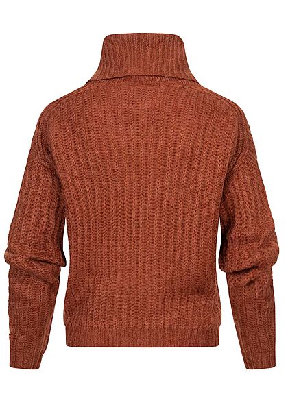 Rock Angel Dames Oversized Gebreide Trui reddish bruin