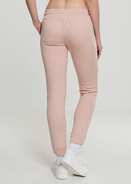 Urban Classics Dames Basic Sweat Joggingpants 2-Pockets lichtpink