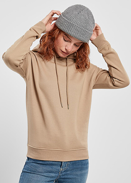Urban Classics Dames Basic Hoodie beige