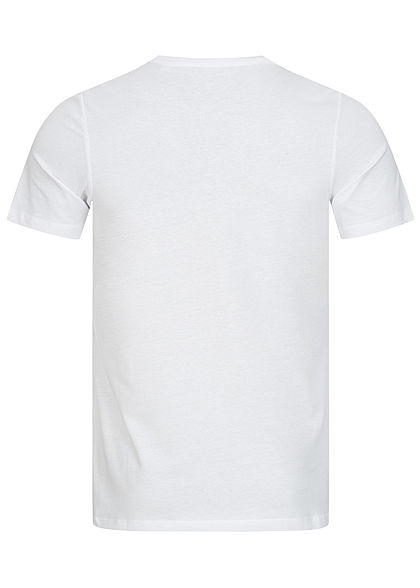 Jack and Jones Men T-Shirt Frontprint Slim Fit wit