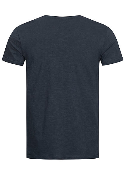 Sublevel Herren Surfer T-Shirt mit Frontprint navy blau