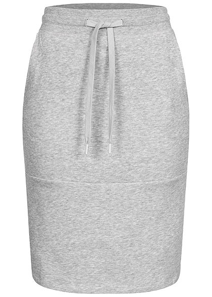 Tom Tailor Dames Midi Sweat Skirt 2-Pockets comfort grijs melange