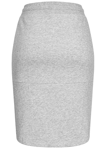 Tom Tailor Dames Midi Sweat Skirt 2-Pockets comfort grijs melange