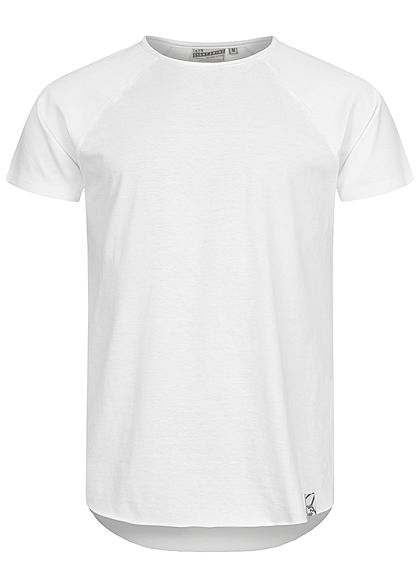 Eight2Nine Heren Ribbed Raglan T-Shirt wit