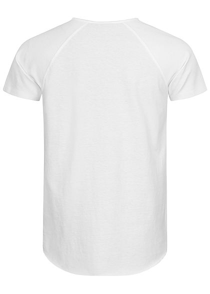Eight2Nine Heren Ribbed Raglan T-Shirt wit