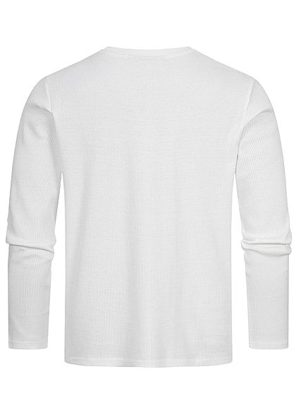 Eight2Nine Heren Structuur Sweater met Patch wit