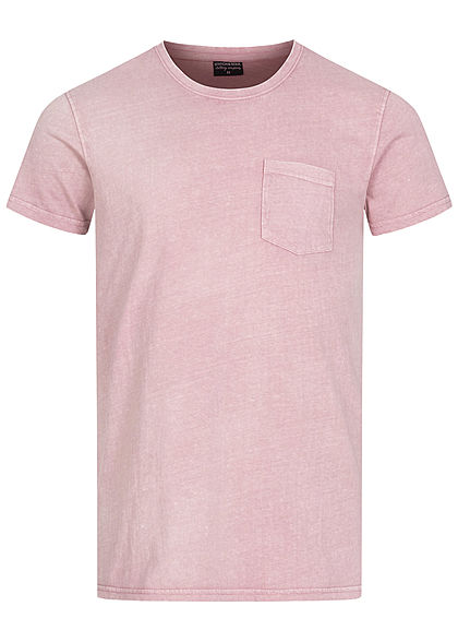 Stitch & Soul Heren V-Neck T-Shirt navy blauw