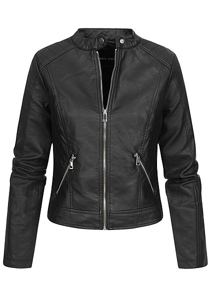 TALLY WEiJL Dames Kunstleer Jas 2-Pockets zwart