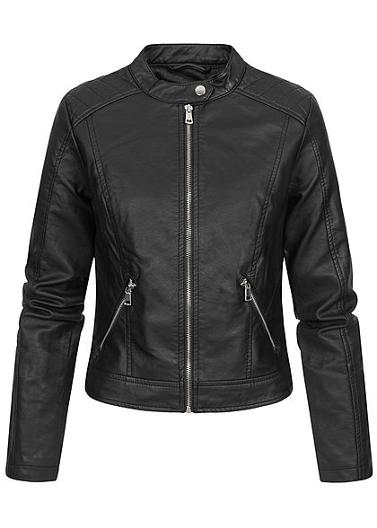 TALLY WEiJL Dames Kunstleer Jas 2-Pockets zwart