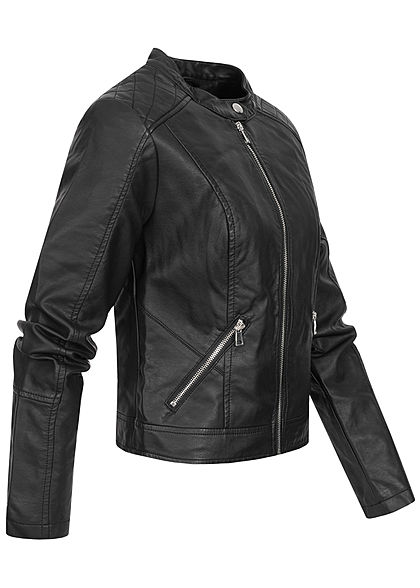 TALLY WEiJL Dames Kunstleer Jas 2-Pockets zwart