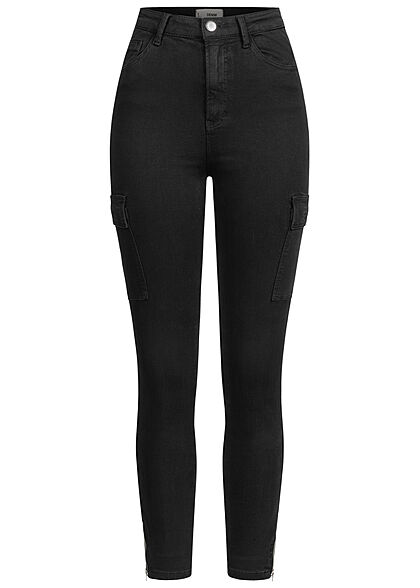 TALLY WEiJL Dames Skinny Cargo Jeans zwart denim