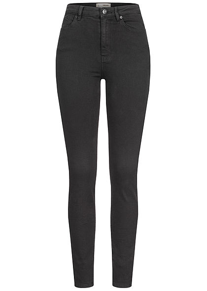 TALLY WEiJL Dames High-Waist Skinny Jeans 5-Pockets zwart denim - Art.-Nr.: 21020472