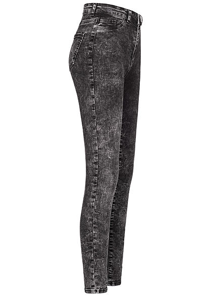 TALLY WEiJL Dames Ankle Skinny High-Waist Jeans acid zwart