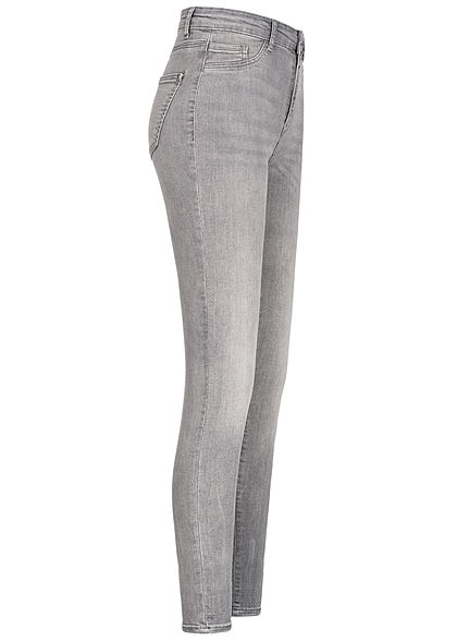 TALLY WEiJL Dames Ankle Skinny High-Waist Jeans grijs denim