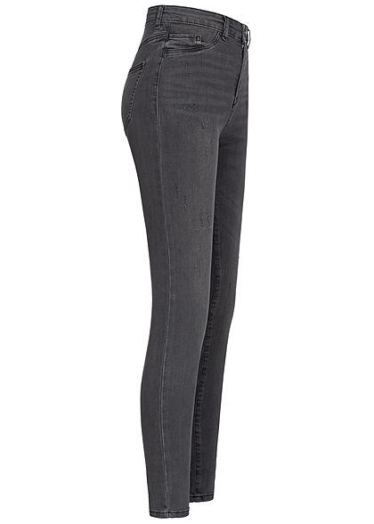 TALLY WEiJL Dames Ankle Skinny High-Waist Jeans used zwart denim