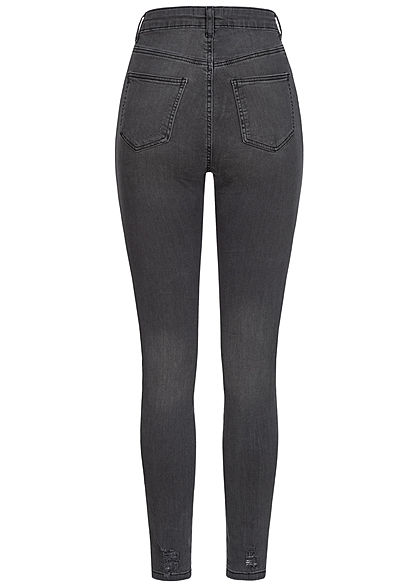 TALLY WEiJL Dames Ankle Skinny High-Waist Jeans used zwart denim
