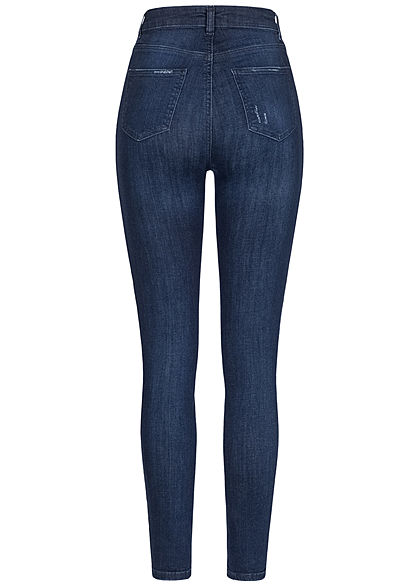 TALLY WEiJL Dames High-Waist Skinny Jeans Destroy Look rinse indigo