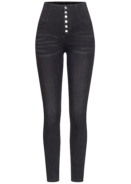 TALLY WEiJL Dames High-Waist Skinny Jeans zwart denim