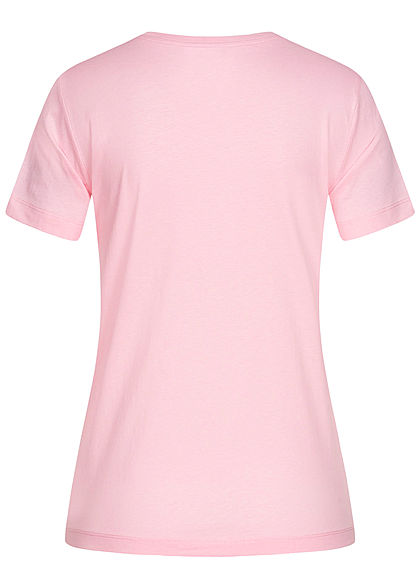 Champion Damen Basic Logo T-Shirt rosa weiss