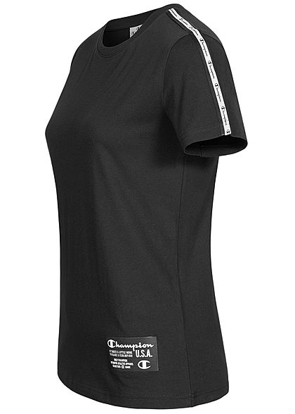 Champion Dames Basic T-Shirt Logo zwart - Art.-Nr.: 21020497