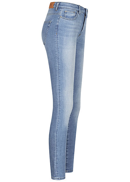 ONLY Dames NOOS Skinny Ankle Jeans 5-Pockets Regular Waist lichtblauw denim