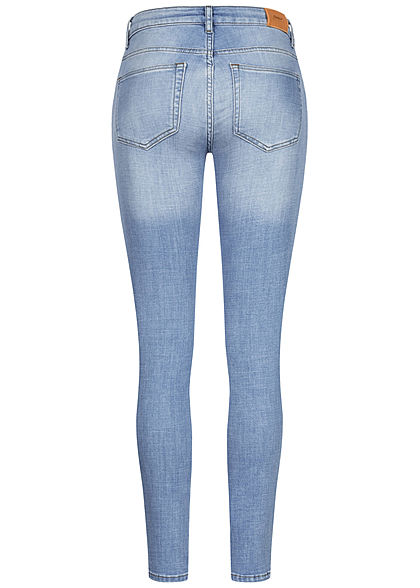 ONLY Dames NOOS Skinny Ankle Jeans 5-Pockets Regular Waist lichtblauw denim