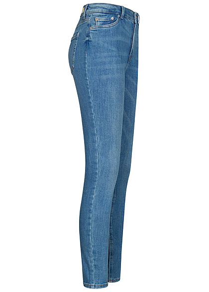 Tom Tailor Dames Skinny Jeans Broek 5-Pockets dark stone wash denim blauw