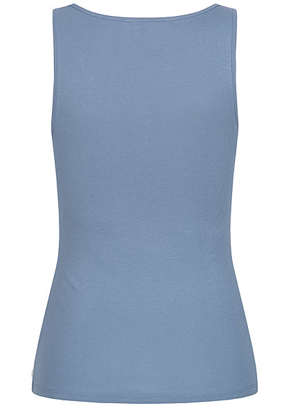 Tom Tailor Damen Basic V-Neck Slim Fit Top soft mid blau