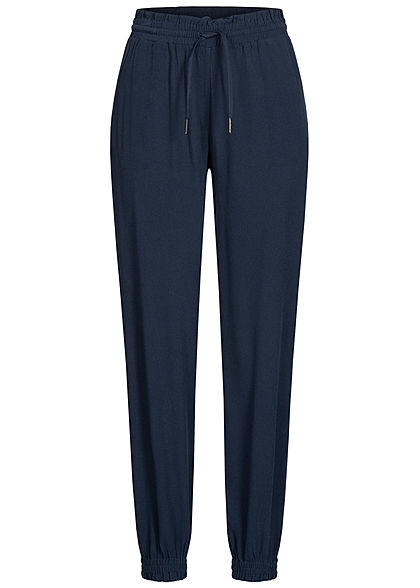 Tom Tailor Damen Harem Viskose Stoffhose sky captain navy blau