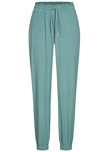 Tom Tailor Damen Harem Viskose Stoffhose mineral blau