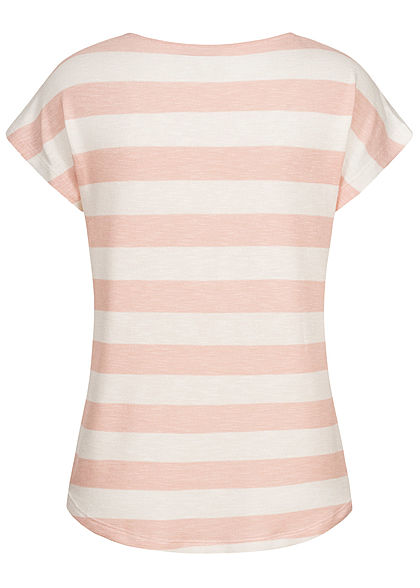 Vero Moda Dames NOOS Viscose Shirt met Strepen roze wit