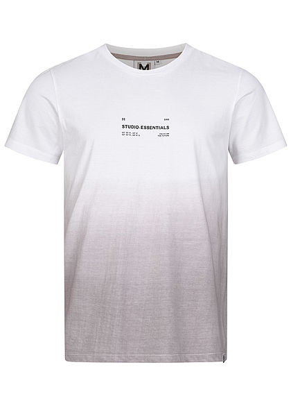Hailys Herren Basic T-Shirt Tie Dye Farbverlauf Studio Essentials Print grau