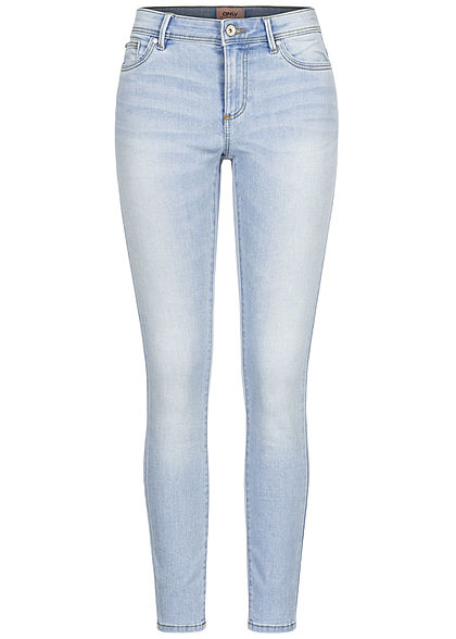ONLY Dames Skinny Jeans Regular Waist special bright blauw denim - Art.-Nr.: 21020769