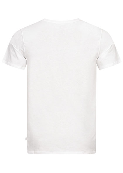 Hailys Herren T-Shirt Sunset California Palmen Print weiss