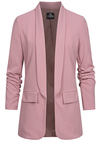 Styleboom Fashion Dames Longform Blazer mauve purper