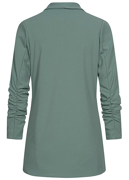 Styleboom Fashion Dames 3/4 Longform Blazer chinois groen