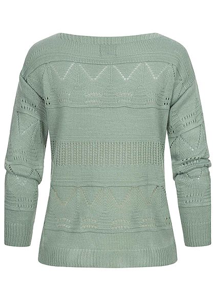 Styleboom Fashion Dames grebreide Trui jade groen