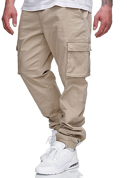 ONLY & SONS Herren Cargohose 6-Pockets Bndchen am Beinabschluss chinchilla beige