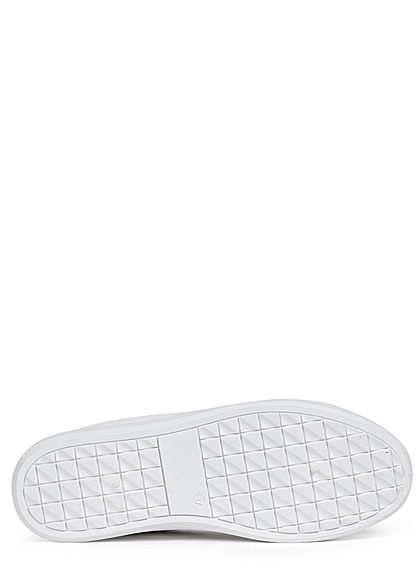 Hailys Dames Schoen Sneaker 2-Tone Velours Look wit beige
