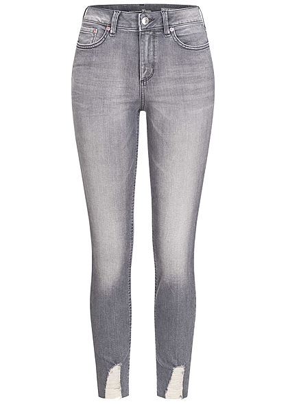 Tom Tailor Dames Skinny Jeans Broek 5-Pockets dark stone wash denim blauw