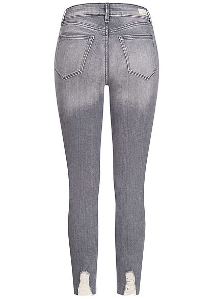 Tom Tailor Dames Skinny Jeans Broek 5-Pockets dark stone wash denim blauw