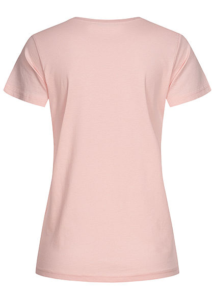 Sublevel Dames Basic T-Shirt Hanging Loose Print peachskin roze