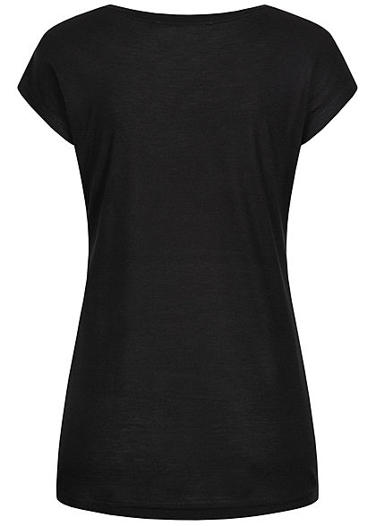 Sublevel Dames T-Shirt Love Print zwart rood wit