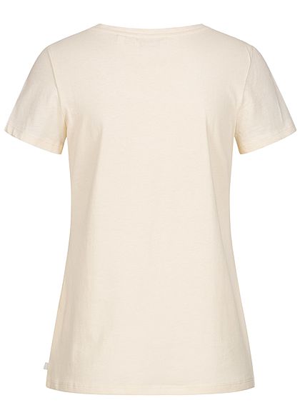 Tom Tailor Damen T-Shirt Anker Print soft creme beige