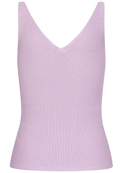 JDY by ONLY Dames NOOS V-Neck Ribbed Top pastel lilac purper