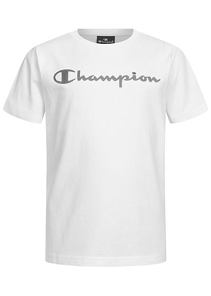 Champion Kids T-Shirt mit Logo Patch weiss schwarz - Art.-Nr.: 21031092