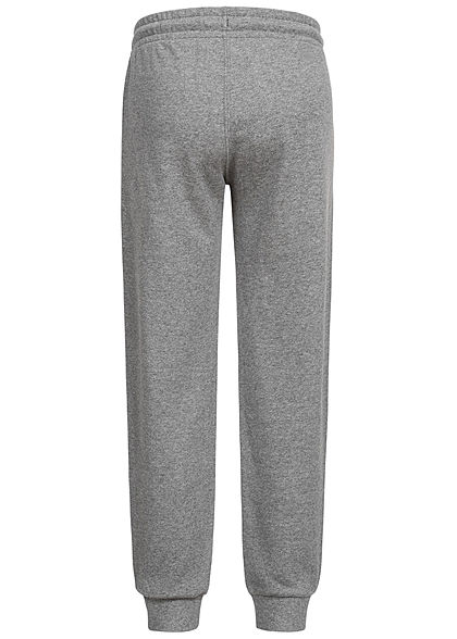 Champion Kids Sweatpants Jogginghose 2-Pockets Logo Patch seitlich grau schwarz